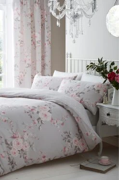 Catherine Lansfield Canterbury Floral Duvet Cover And Pillowcase Set
