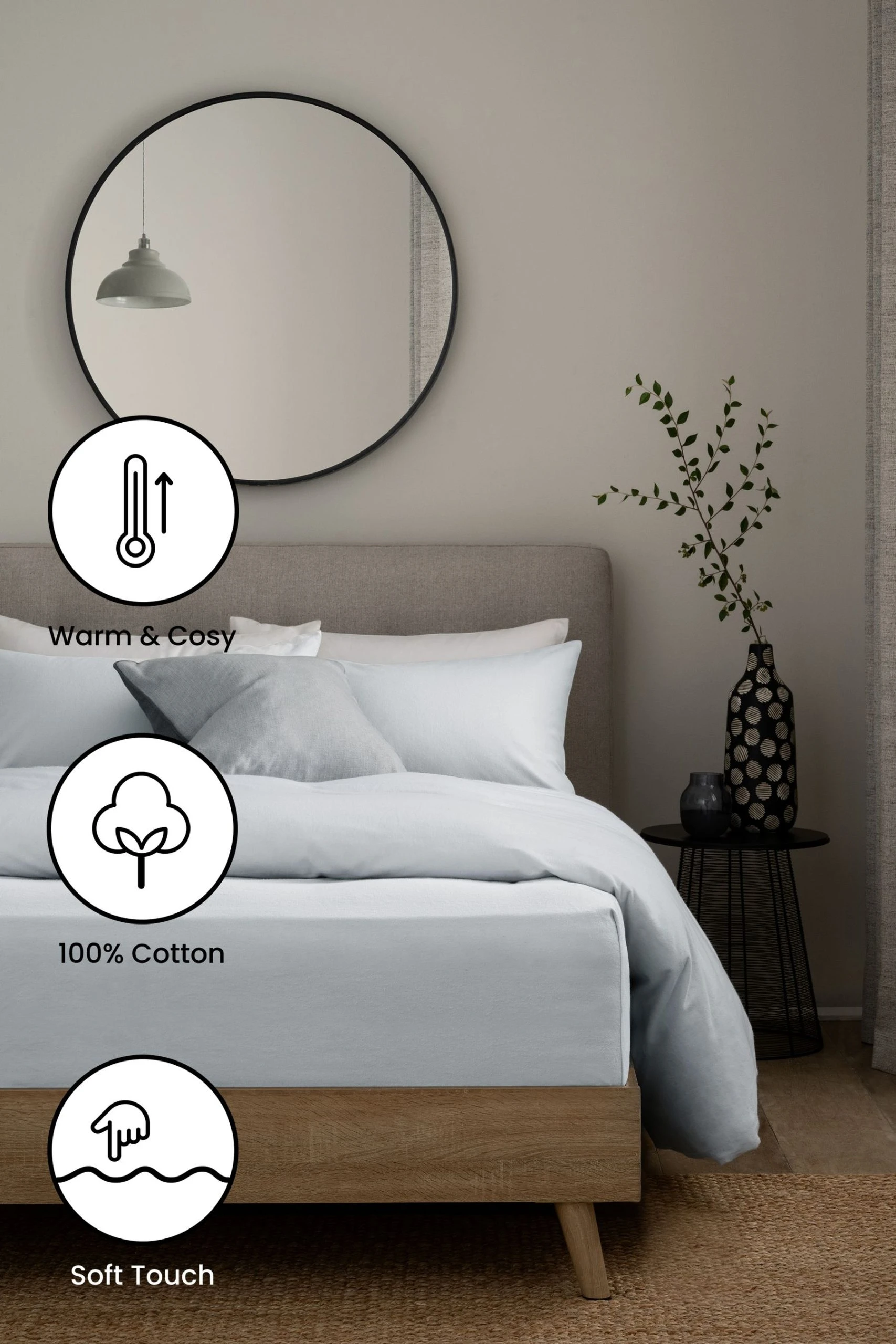 Next 100% Cotton Supersoft Brushed Sheet - Image 2