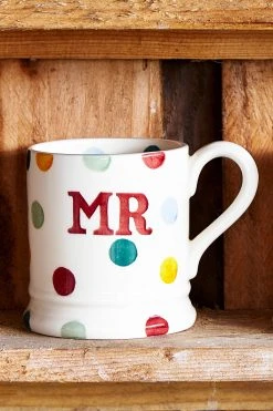 Emma Bridgewater Set Of 2 Polka Dot Mr & Mrs Half Pint Mugs