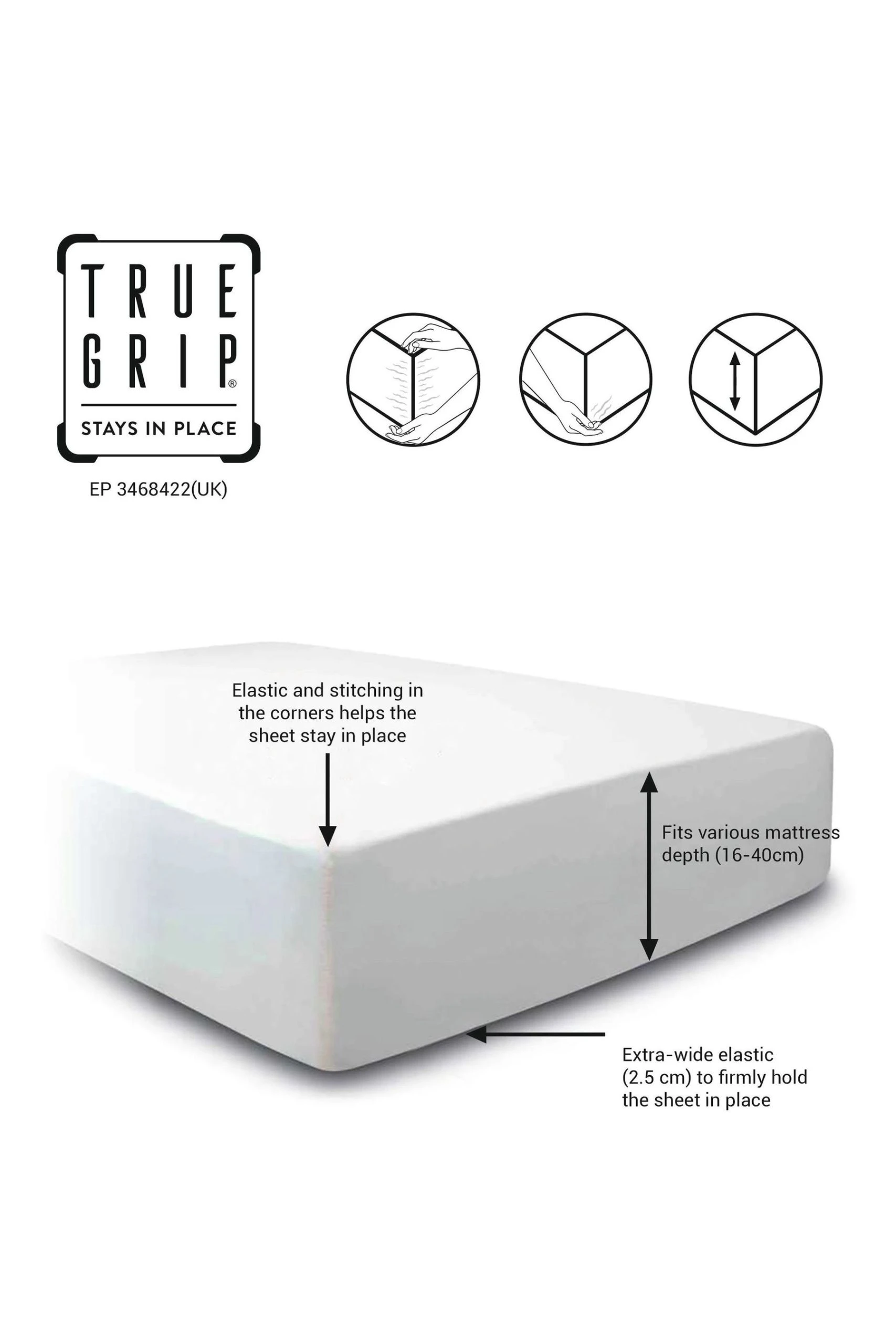 Next Collection Luxe 1000 Thread Count 100% Cotton Sateen Extra Deep Fitted Sheet - Image 2