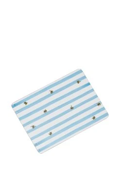 Alternative view of Joules Set Of 4 Corkback Bee Striped Placemats