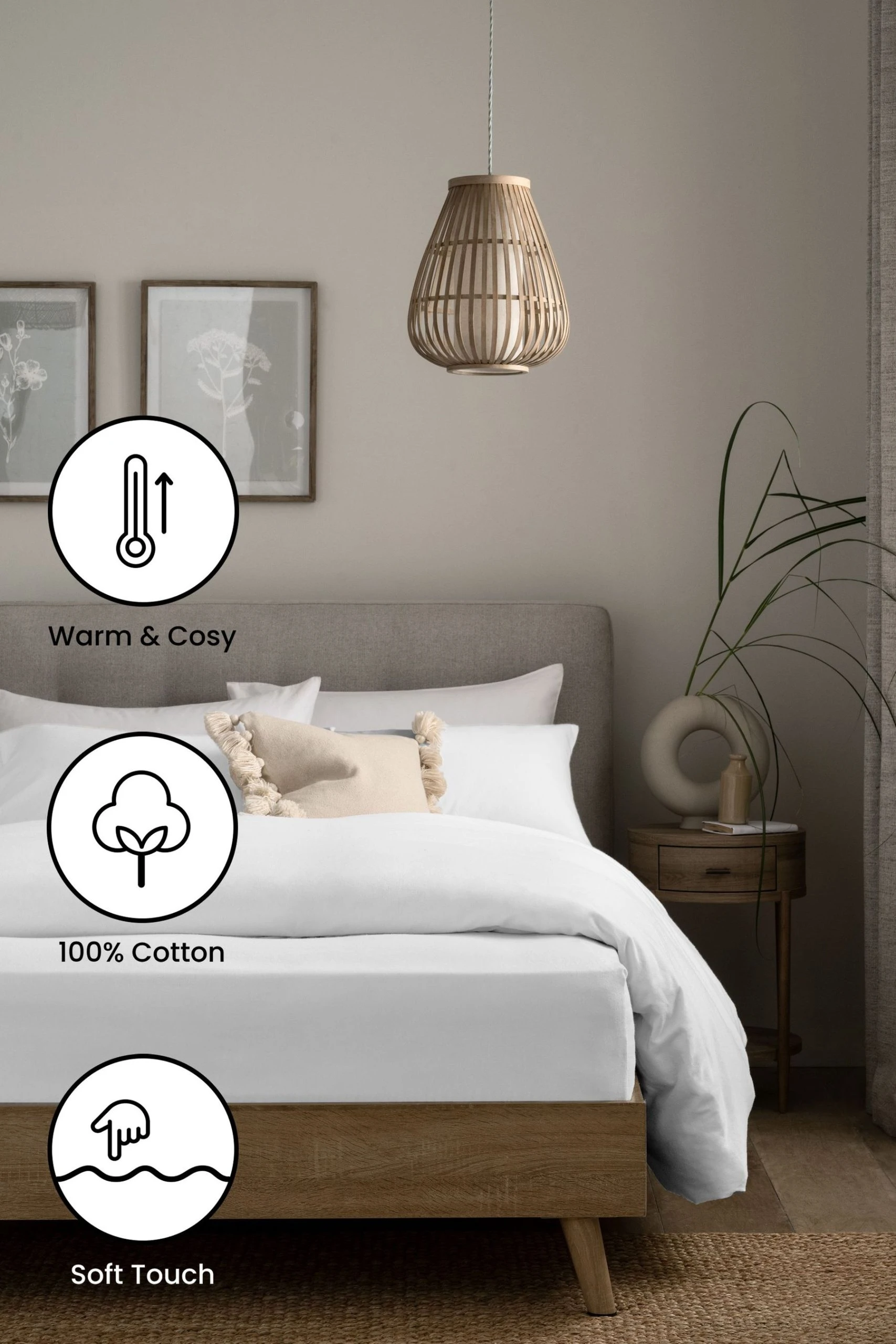 Next 100% Cotton Supersoft Brushed Sheet - Image 2