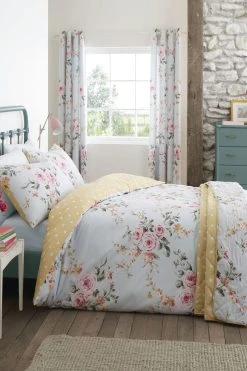 Catherine Lansfield Canterbury Floral Duvet Cover And Pillowcase Set