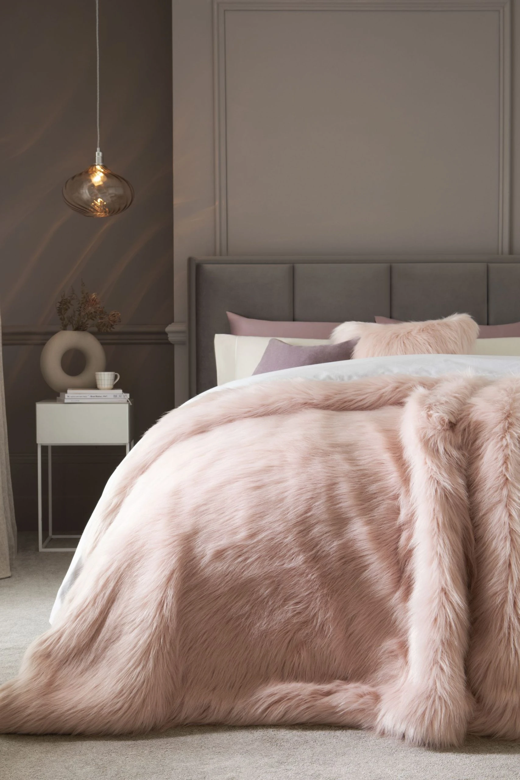 Next Long Faux Fur Throw