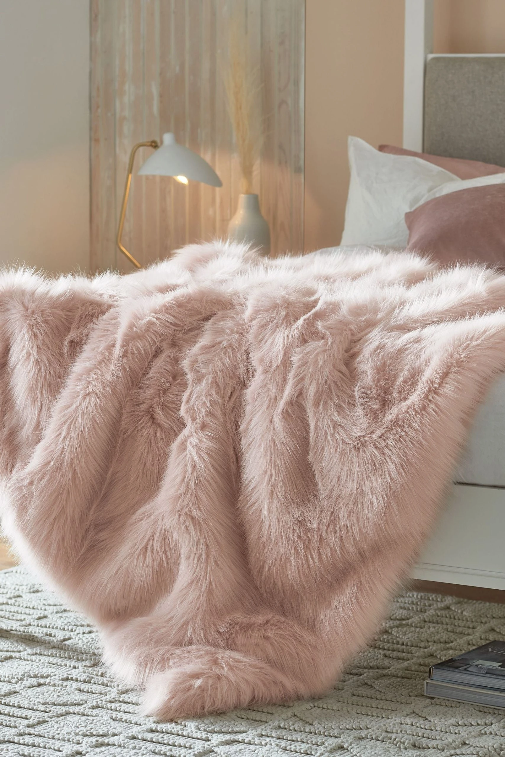 Next Long Faux Fur Throw - Image 2