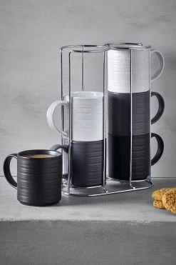 Next Set Of 6 Bronx Stacking Mugs