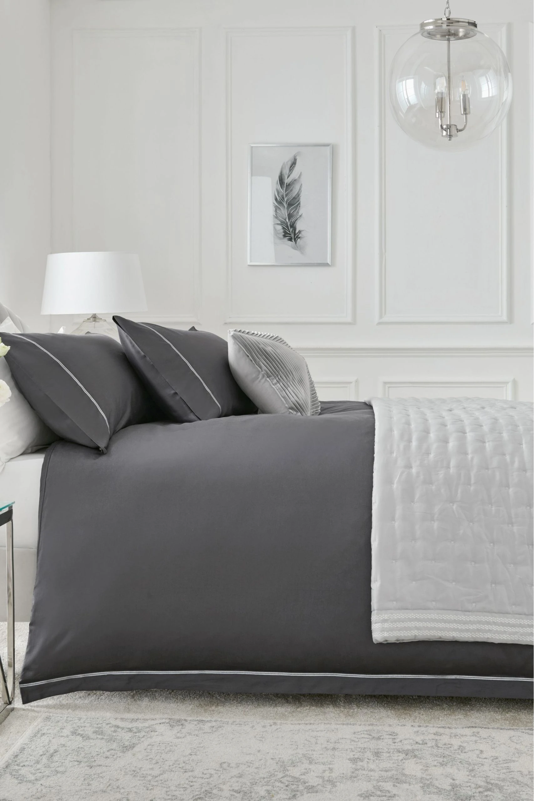 Next Collection Luxe 600 Thread Count 100% Cotton Sateen Duvet Cover And Pillowcase Set 3 Next Collection Luxe 600 Thread Count 100% Cotton Sateen Duvet Cover And Pillowcase Set