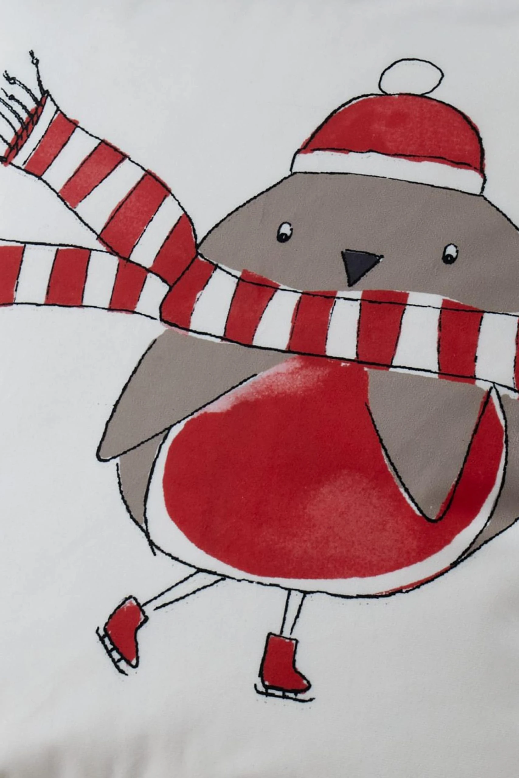 Catherine Lansfield Christmas Robin Cushion - Image 2