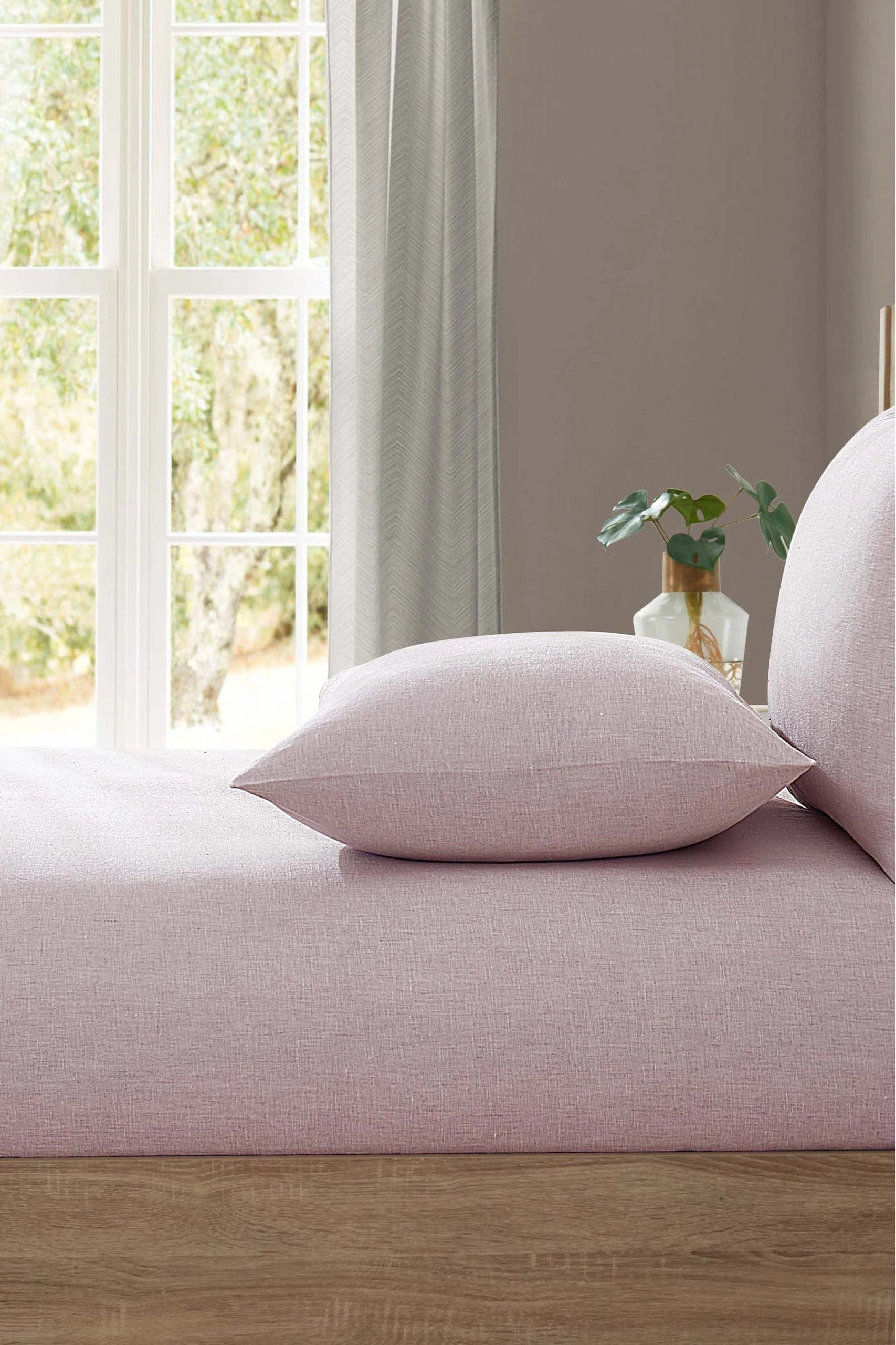 Lazy Linen 100% Washed Linen Fitted Sheet 3 Lazy Linen 100% Washed Linen Fitted Sheet