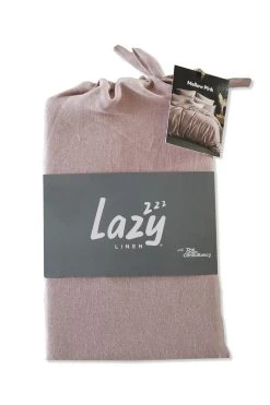 Alternative view of Lazy Linen 100% Washed Linen Fitted Sheet