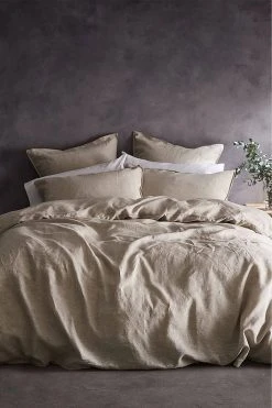 Lazy Linen Set Of 2 100% Washed Linen Pillowcases