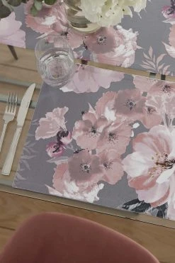 Catherine Lansfield Set Of 2 Dramatic Floral Wipeable Placemats