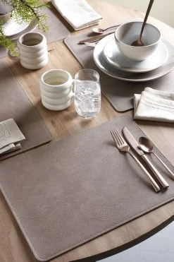 Next Set Of 4 Faux Leather Placemats
