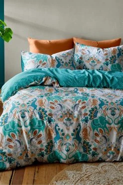 Pineapple Elephant Carnival Animals Cotton Duvet Cover And Pillowcase Set