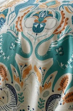 Pineapple Elephant Carnival Animals Cotton Duvet Cover And Pillowcase Set -Next shop C41660s4