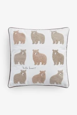 Next Tufted Barnaby Bear Cushion -Next shop C91465s3