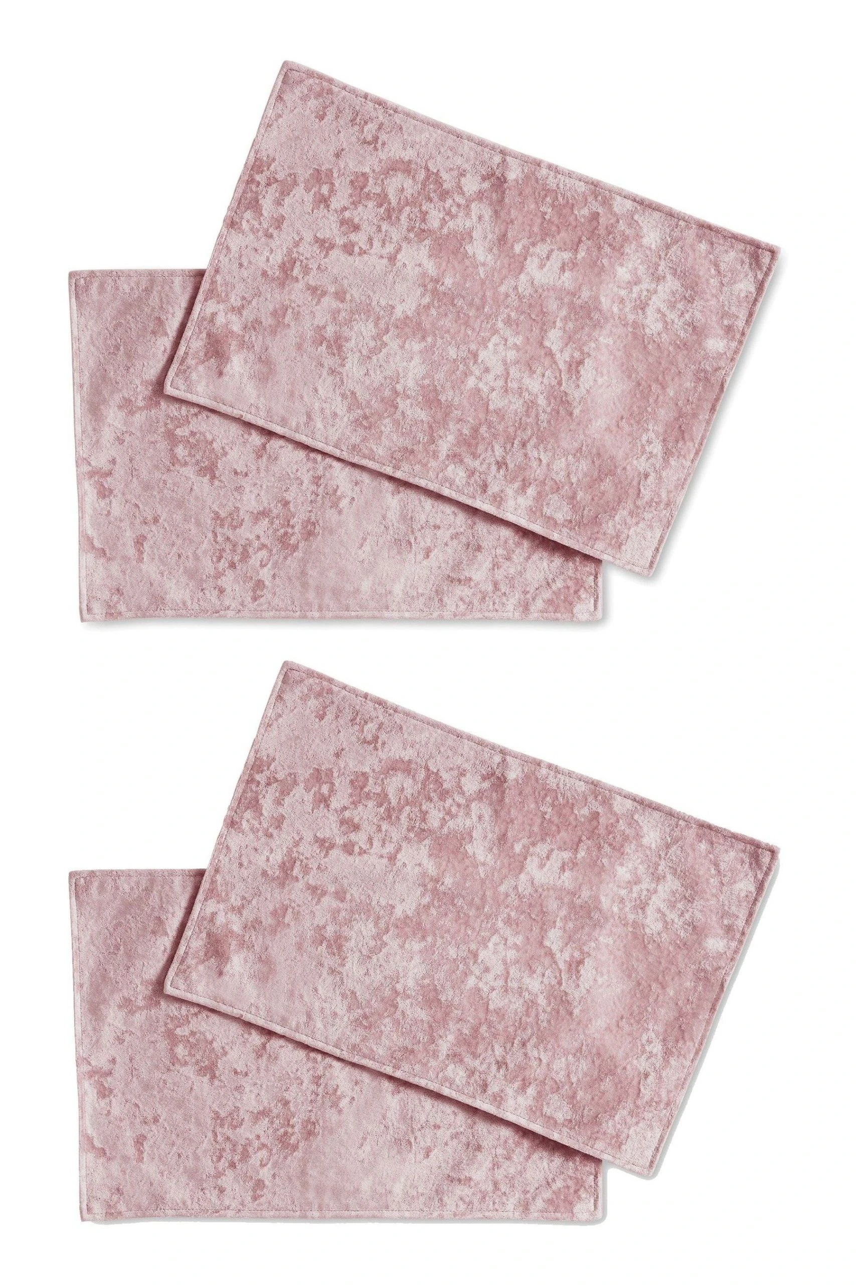 Catherine Lansfield 4 Pack Crushed Velvet Placemats 5 Catherine Lansfield 4 Pack Crushed Velvet Placemats - Image 3