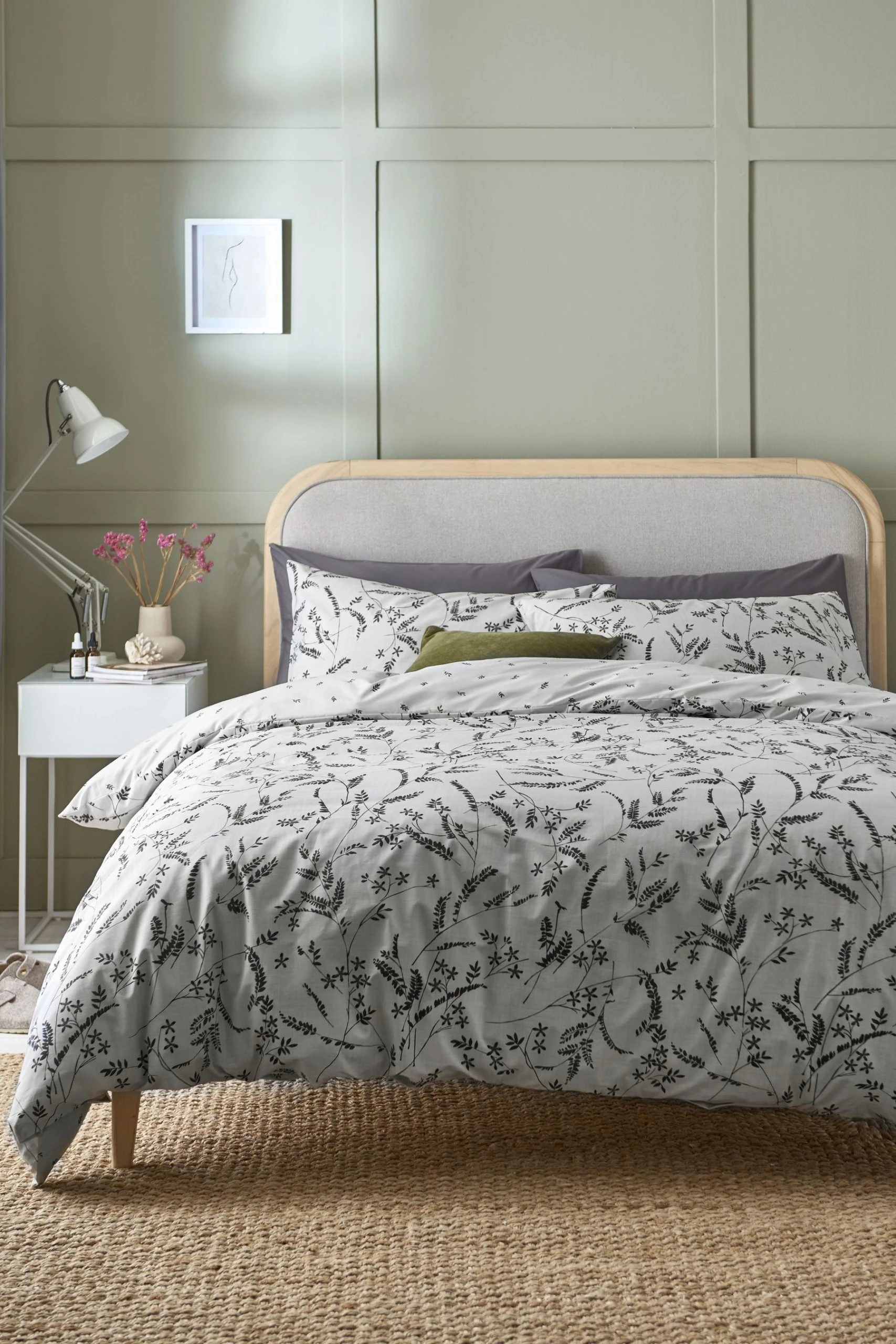 Next Cotton Rich Reversible Floral Duvet Cover And Pillowcase Set - Image 2