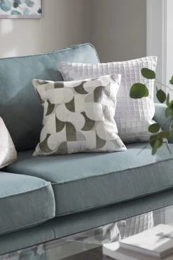 Next Cut Velvet Circle Geo Square Cushion