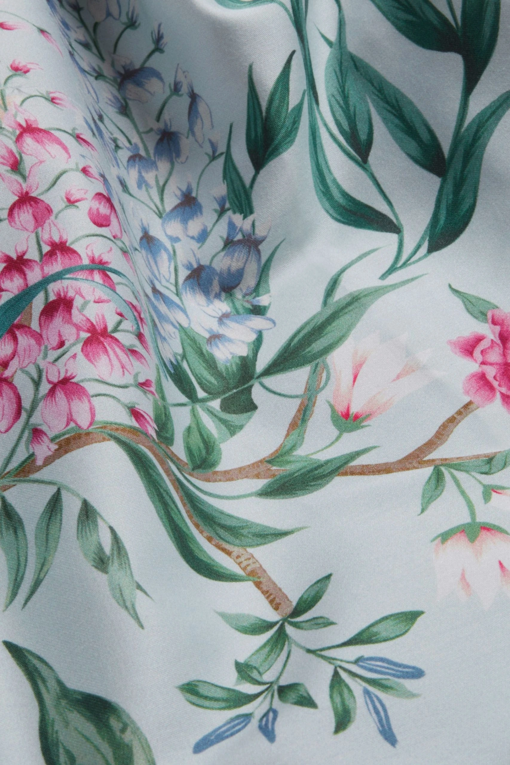 Next Oriental Floral 100% Cotton Sateen 200 Thread Count Duvet Cover And Pillowcase Set - Image 3