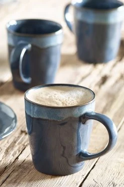 Next Set Of 4 Dorset Reactive Glaze Mugs