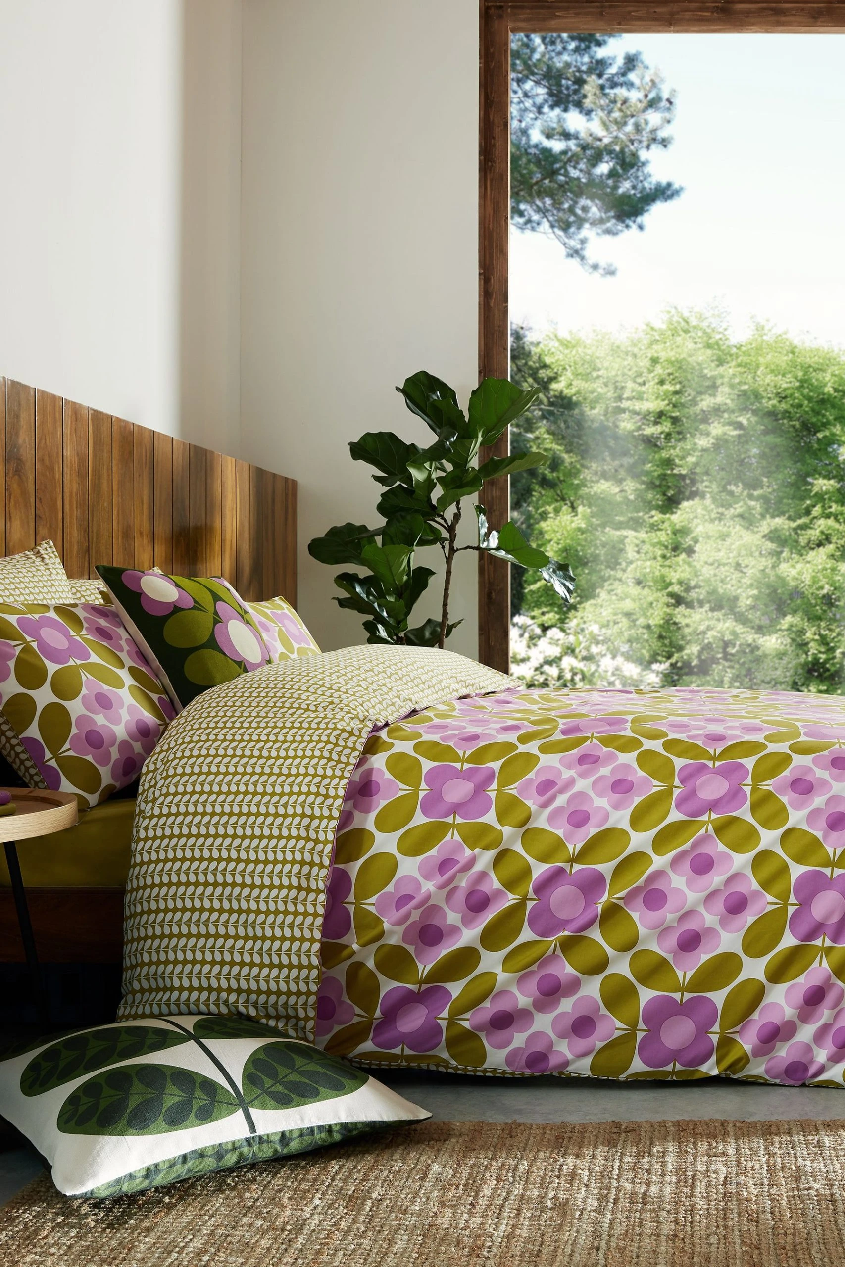 Orla Kiely Flower Tile Duvet Cover And Pillowcase Set 3 Orla Kiely Flower Tile Duvet Cover And Pillowcase Set