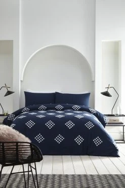 Appletree Diamond Tuft Duvet Cover And Pillowcase Set