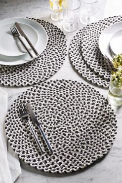 Next Set Of 4 Monochrome Rope Placemats
