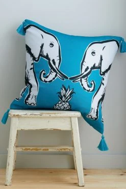Pineapple Elephant Tembo Tassel Cushion
