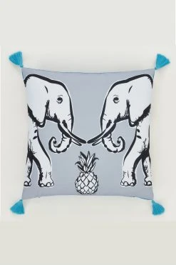 Pineapple Elephant Tembo Tassel Cushion -Next shop T22027s4