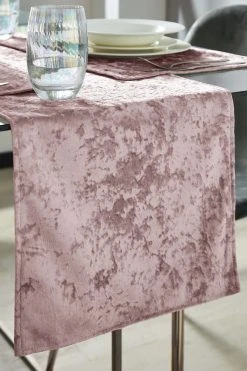 Catherine Lansfield Crushed Velvet Table Runner
