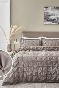 Next Textured Pleats Duvet Cover And Pillowcase Set