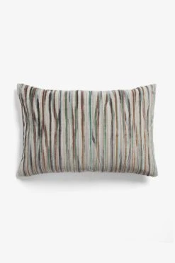 Next Large Oblong Pastel Stripe Cut Velvet Cushion 8 Next Large Oblong Pastel Stripe Cut Velvet Cushion -Next shop U24297s3