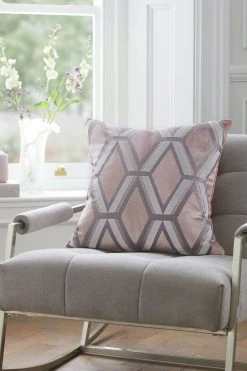 Next Collection Luxe Geometric Velvet Cushion