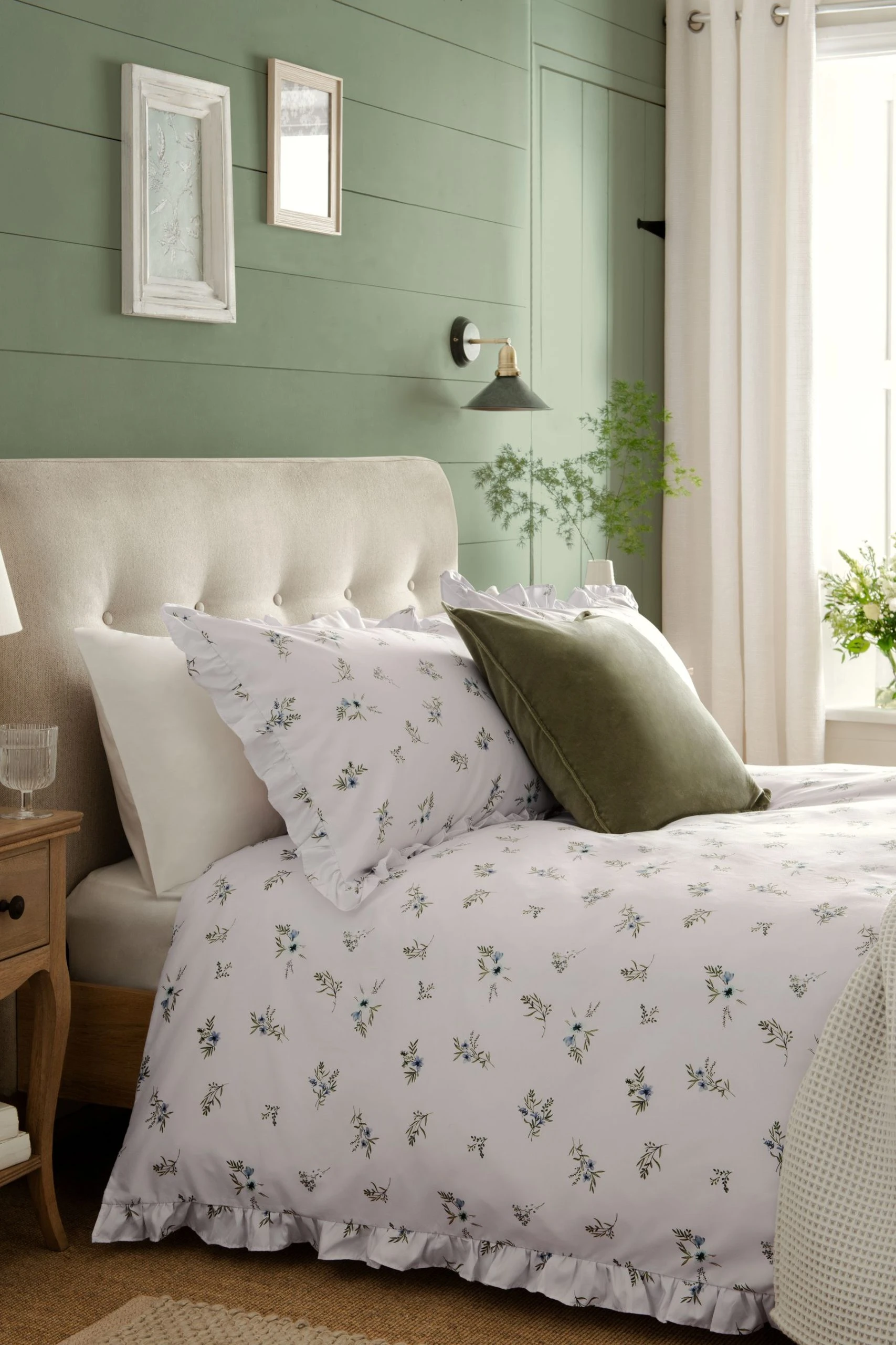 Next Ditsy Floral Frill Edge Duvet Cover And Pillowcase Set - Image 2