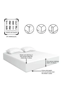 Next Pure Cotton 200 Thread Count Percale Deep Fitted Sheet -Next shop U74 028s2