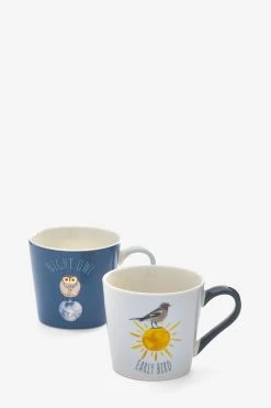 Next Set Of 2 Bird Phrase Mugs